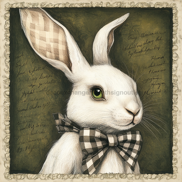 Easter Rabbit Sign, DCO-13297, Sign For Wreath, 10x10